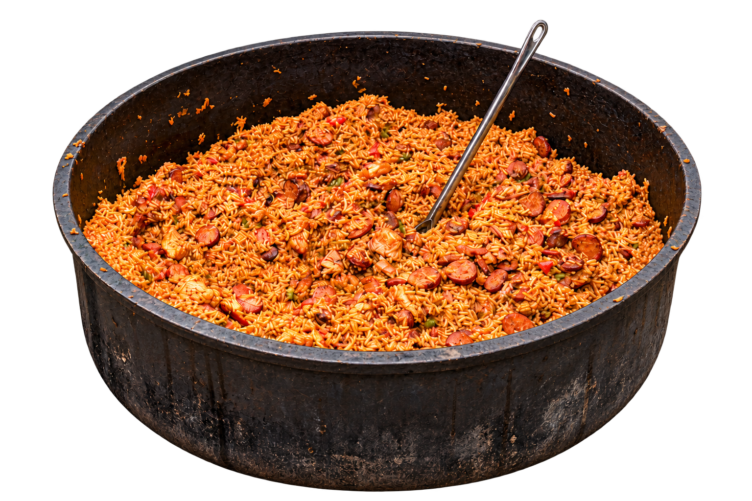 A pot of Bubba D’s jambalaya